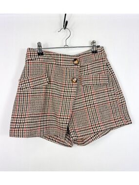 Nectar Clothing Brown Houndstooth Mini Skort